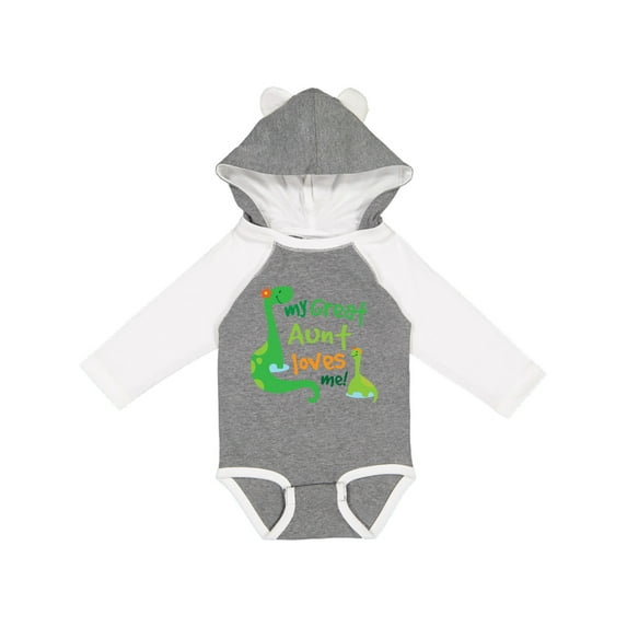 Inktastic My Great Aunt Loves Me Boys Long Sleeve Baby Bodysuit