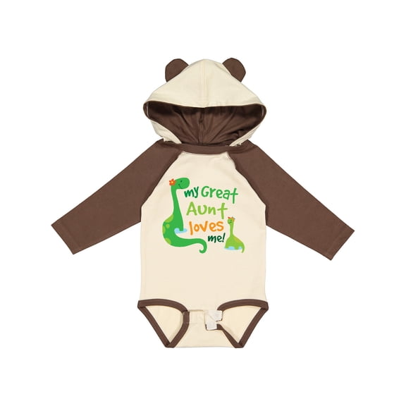 Inktastic My Great Aunt Loves Me Boys Long Sleeve Baby Bodysuit