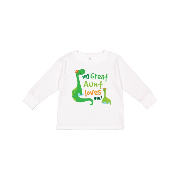 Inktastic My Great Aunt Loves Me Boys Long Sleeve Toddler T-Shirt