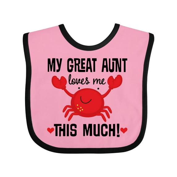 Inktastic My Great Aunt Loves Me Boys or Girls Baby Bib