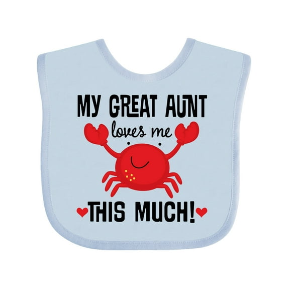 Inktastic My Great Aunt Loves Me Boys or Girls Baby Bib
