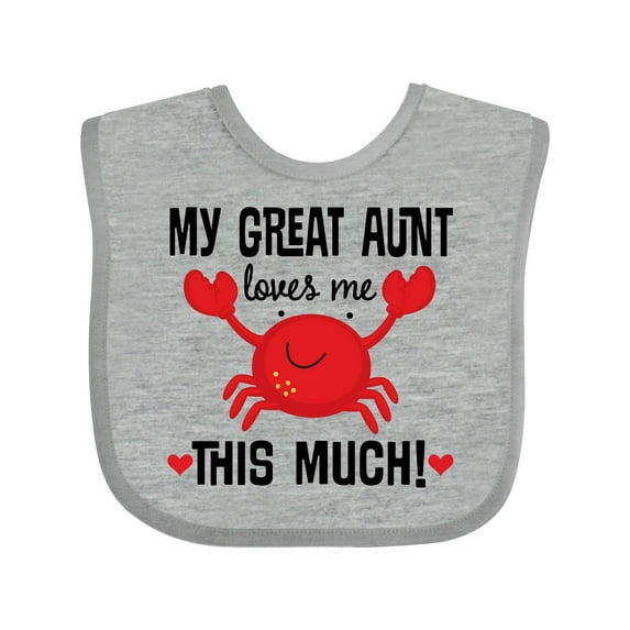 Inktastic My Great Aunt Loves Me Boys or Girls Baby Bib