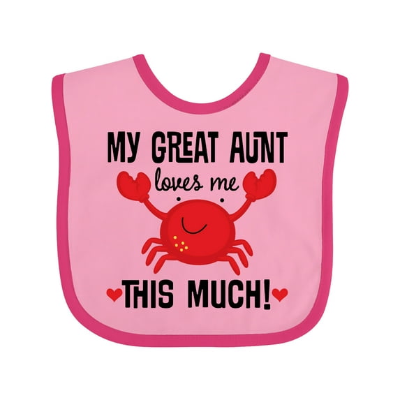 Inktastic My Great Aunt Loves Me Boys or Girls Baby Bib
