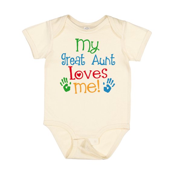 Inktastic My Great Aunt Loves Me Boys or Girls Baby Bodysuit
