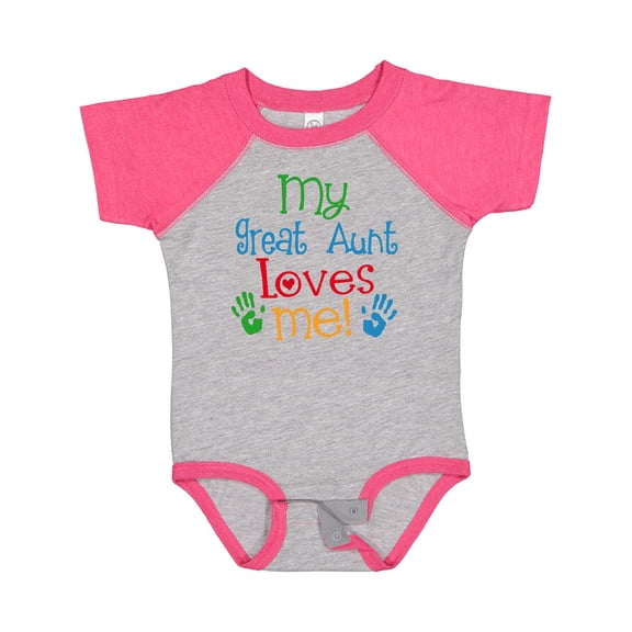 Inktastic My Great Aunt Loves Me Boys or Girls Baby Bodysuit