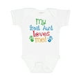 thumbnail image 1 of Inktastic My Great Aunt Loves Me Boys or Girls Baby Bodysuit, 1 of 5