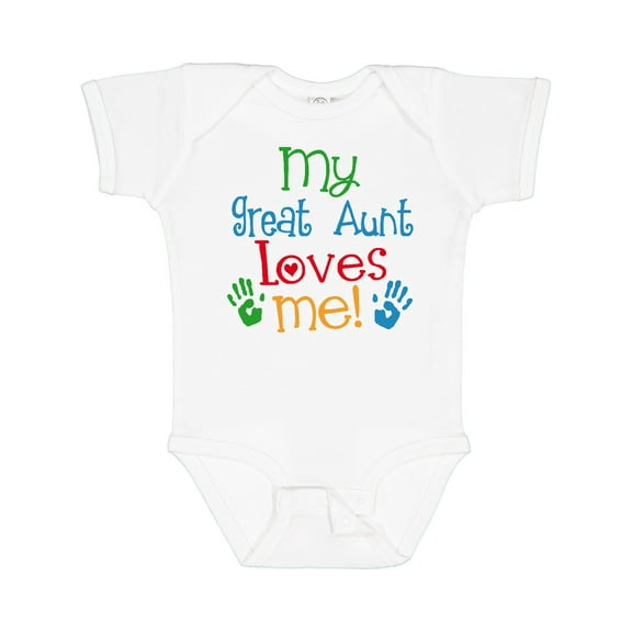Inktastic My Great Aunt Loves Me Boys or Girls Baby Bodysuit