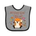 thumbnail image 1 of Inktastic My Great Aunt Loves Me- Cute Baby Fox Boys or Girls Baby Bib, 1 of 4