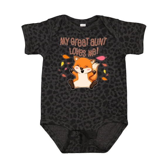 Inktastic My Great Aunt Loves Me Cute Baby Fox Boys or Girls Baby Bodysuit