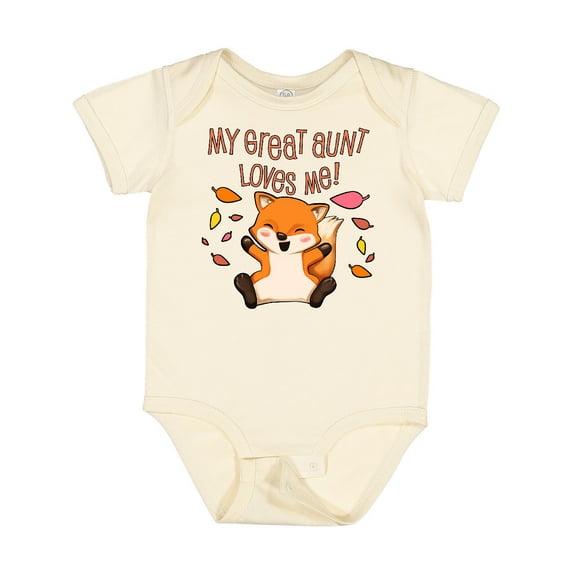 Inktastic My Great Aunt Loves Me Cute Baby Fox Boys or Girls Baby Bodysuit