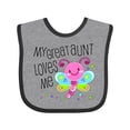 thumbnail image 1 of Inktastic My Great Aunt Loves Me Cute Dragonfly Boys or Girls Baby Bib, 1 of 4