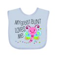 thumbnail image 1 of Inktastic My Great Aunt Loves Me Cute Dragonfly Boys or Girls Baby Bib, 1 of 4