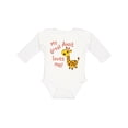 thumbnail image 1 of Inktastic My Great Aunt Loves Me- Cute Giraffe Boys or Girls Long Sleeve Baby Bodysuit, 1 of 5