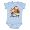 thumbnail image 1 of Inktastic My Great Aunt Loves Me Cute Owl Family Boys or Girls Baby Bodysuit, 1 of 5