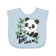 thumbnail image 1 of Inktastic My Great Aunt Loves Me Cute Panda Boys or Girls Baby Bib, 1 of 4