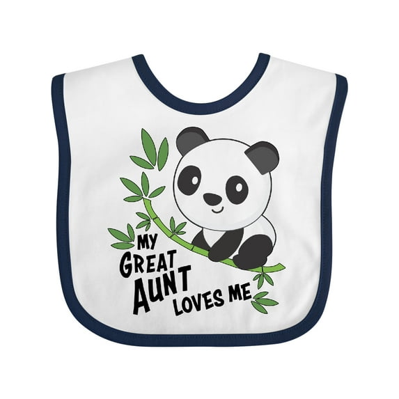 Inktastic My Great Aunt Loves Me Cute Panda Boys or Girls Baby Bib