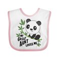 thumbnail image 1 of Inktastic My Great Aunt Loves Me Cute Panda Boys or Girls Baby Bib, 1 of 4