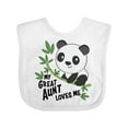 thumbnail image 1 of Inktastic My Great Aunt Loves Me Cute Panda Boys or Girls Baby Bib, 1 of 4