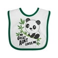 thumbnail image 1 of Inktastic My Great Aunt Loves Me Cute Panda Boys or Girls Baby Bib, 1 of 4
