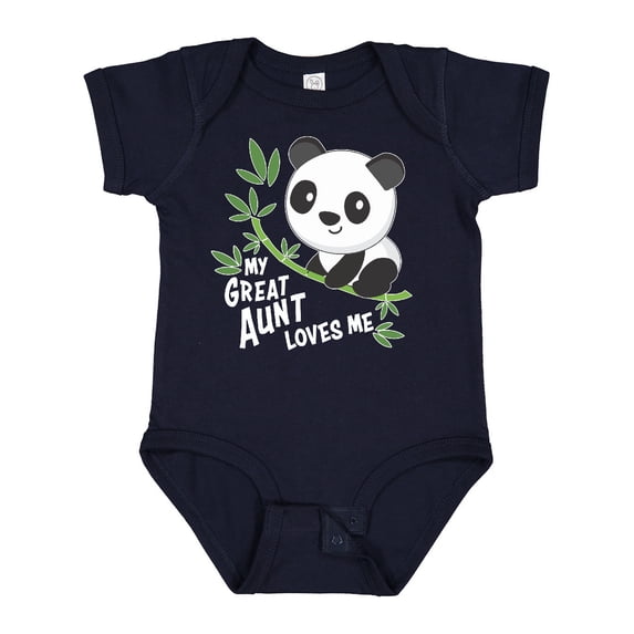Inktastic My Great Aunt Loves Me Cute Panda Boys or Girls Baby Bodysuit