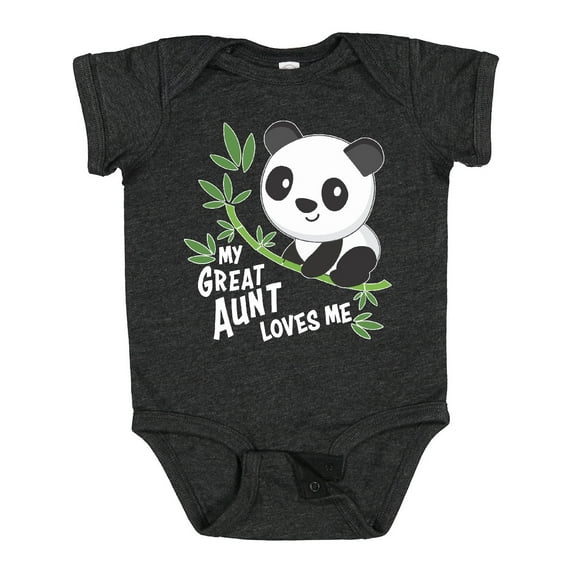 Inktastic My Great Aunt Loves Me Cute Panda Boys or Girls Baby Bodysuit