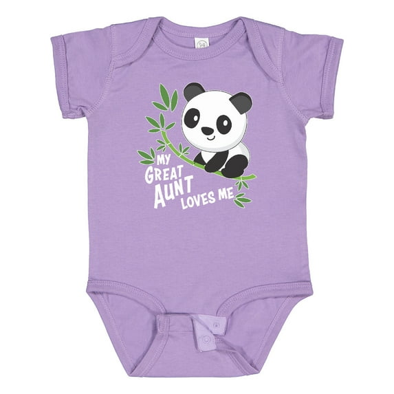 Inktastic My Great Aunt Loves Me Cute Panda Boys or Girls Baby Bodysuit