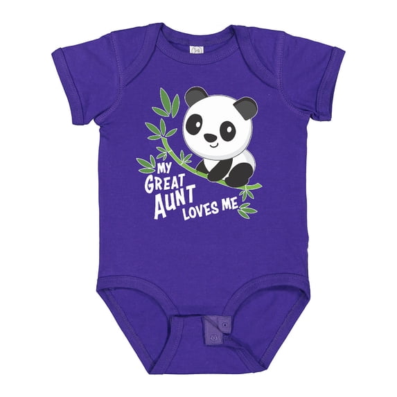Inktastic My Great Aunt Loves Me Cute Panda Boys or Girls Baby Bodysuit