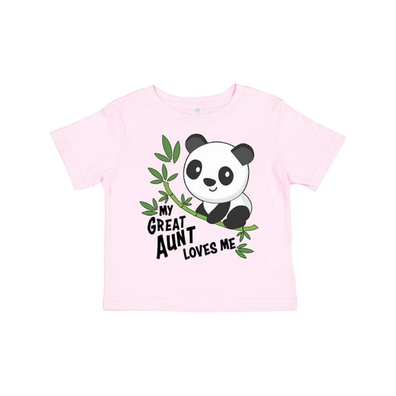 Inktastic My Great Aunt Loves Me- Cute Panda Boys or Girls Toddler T-Shirt
