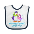 thumbnail image 1 of Inktastic My Great Aunt Loves Me Cute Penguins Girls Baby Bib, 1 of 4