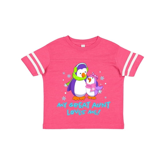 Inktastic My Great Aunt Loves Me Cute Penguins Girls Toddler T-Shirt
