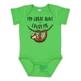 thumbnail image 1 of Inktastic My Great Aunt Loves Me Cute Sloth and Baby Boys or Girls Baby Bodysuit, 1 of 5
