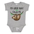 thumbnail image 1 of Inktastic My Great Aunt Loves Me Cute Sloth and Baby Boys or Girls Baby Bodysuit, 1 of 5