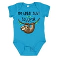 thumbnail image 1 of Inktastic My Great Aunt Loves Me Cute Sloth and Baby Boys or Girls Baby Bodysuit, 1 of 5