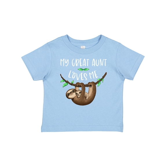 Inktastic My Great Aunt Loves Me Cute Sloth and Baby Boys or Girls Baby T-Shirt