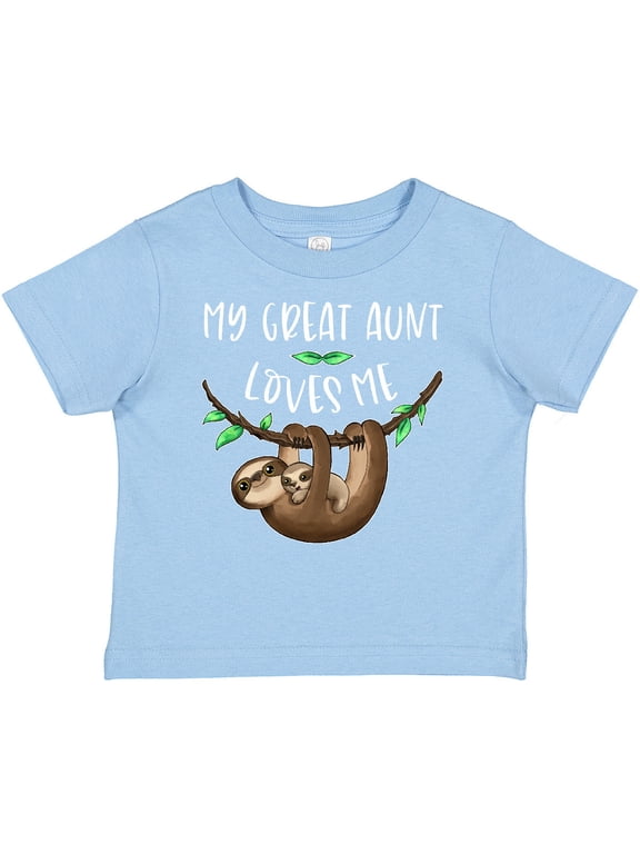 My Great Aunt Loves Me Cute Sloth and Baby Boys or Girls Baby T-Shirt
