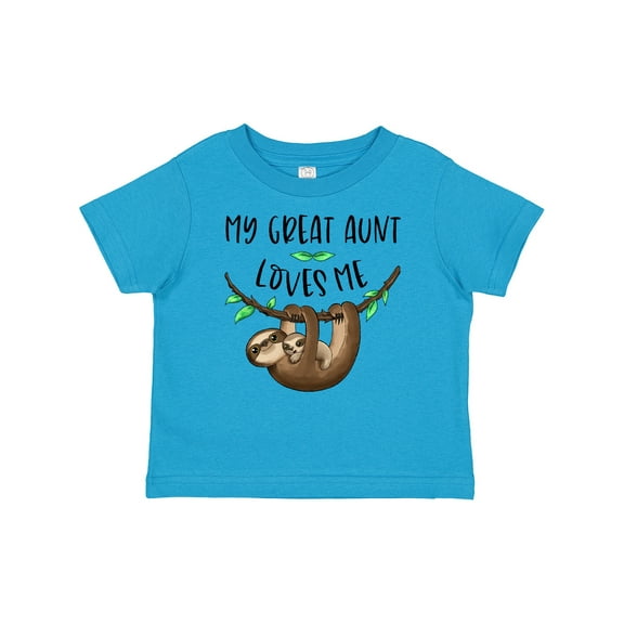 Inktastic My Great Aunt Loves Me Cute Sloth and Baby Boys or Girls Baby T-Shirt