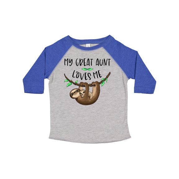 Inktastic My Great Aunt Loves Me Cute Sloth and Baby Boys or Girls Toddler T-Shirt