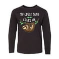 thumbnail image 1 of Inktastic My Great Aunt Loves Me Cute Sloth and Baby Long Sleeve Youth T-Shirt, 1 of 5