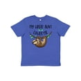 thumbnail image 1 of Inktastic My Great Aunt Loves Me Cute Sloth and Baby Youth T-Shirt, 1 of 5