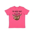 thumbnail image 1 of Inktastic My Great Aunt Loves Me Cute Sloth and Baby Youth T-Shirt, 1 of 5