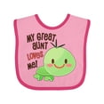 thumbnail image 1 of Inktastic My Great Aunt Loves Me- Cute Turtle Boys or Girls Baby Bib, 1 of 4