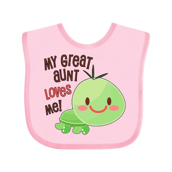 Inktastic My Great Aunt Loves Me- Cute Turtle Boys or Girls Baby Bib