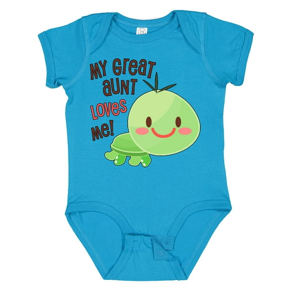 Inktastic My Great Aunt Loves Me Cute Turtle Boys or Girls Baby Bodysuit