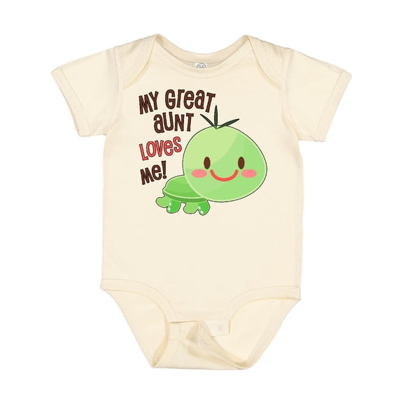 Inktastic My Great Aunt Loves Me Cute Turtle Boys or Girls Baby Bodysuit