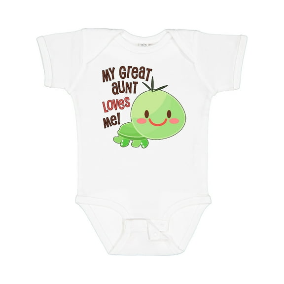 Inktastic My Great Aunt Loves Me Cute Turtle Boys or Girls Baby Bodysuit