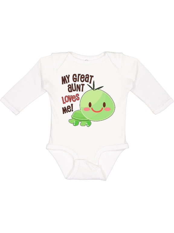My Great Aunt Loves Me- Cute Turtle Boys or Girls Long Sleeve Baby Bodysuit