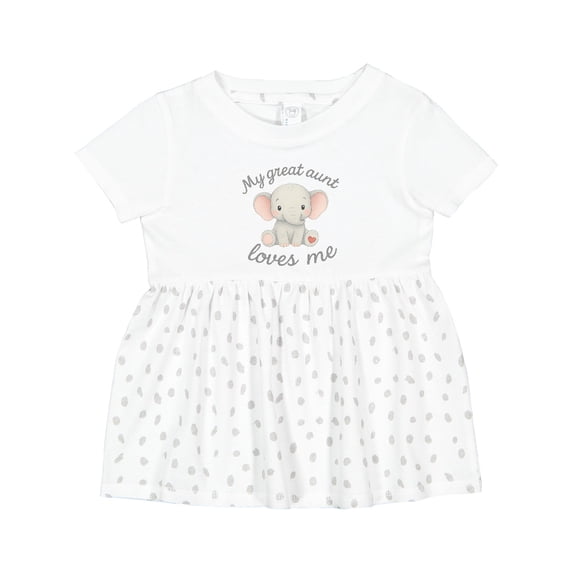 Inktastic My Great Aunt Loves Me Elephant Girls Baby Dress