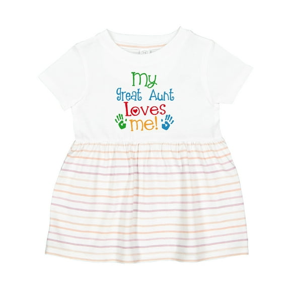 Inktastic My Great Aunt Loves Me Girls Baby Dress
