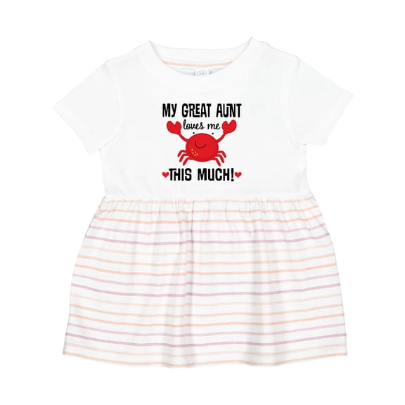 Inktastic My Great Aunt Loves Me Girls Baby Dress