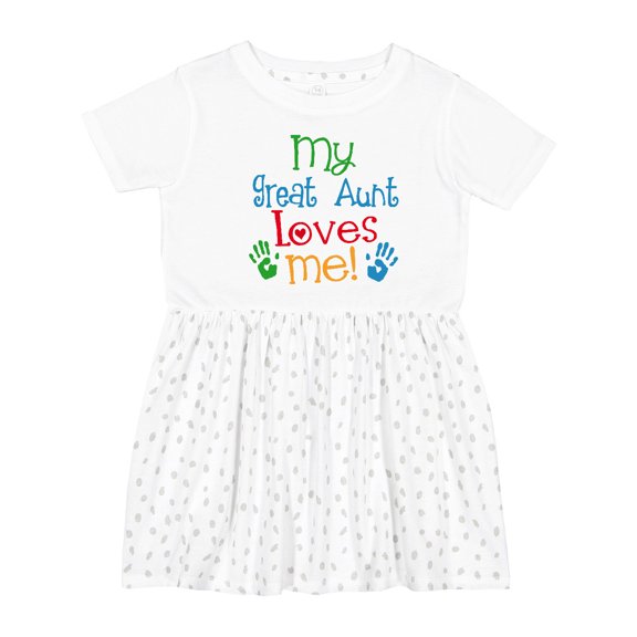 Inktastic My Great Aunt Loves Me Girls Toddler Dress